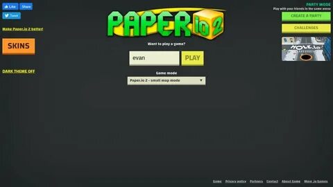 Играть игру paper io