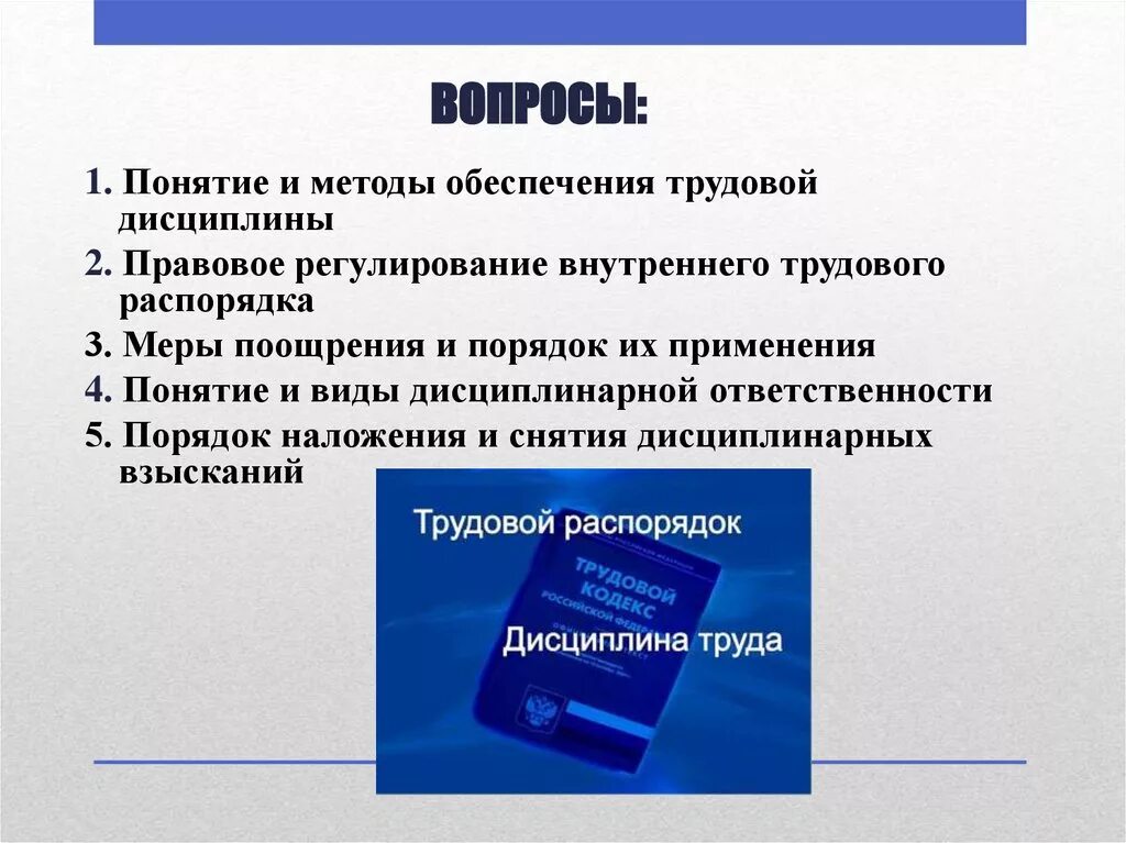 Правовое регулирование трудовой дисциплины. Правовое регулирование внутреннего трудового распорядка. Правовое регулирование дисциплины труда и трудового распорядка. Понятие трудовой дисциплины методы ее обеспечения
