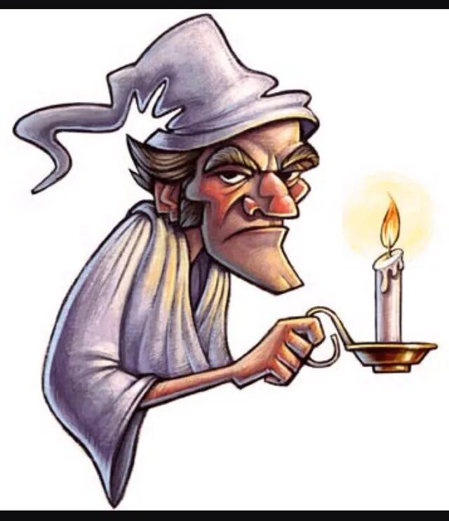 дед со свечкой