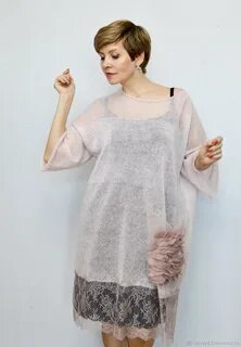 Туника из мохера спицами
