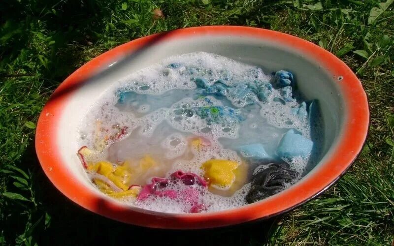 Замачивают в теплой воде