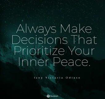 Decisions of life