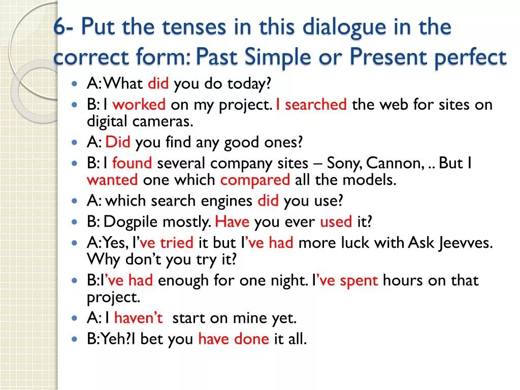 Present simple and past simple диалог. Present simple диалог. Диалог present perfect. Диалог в паст Симпл. Текст dialogs