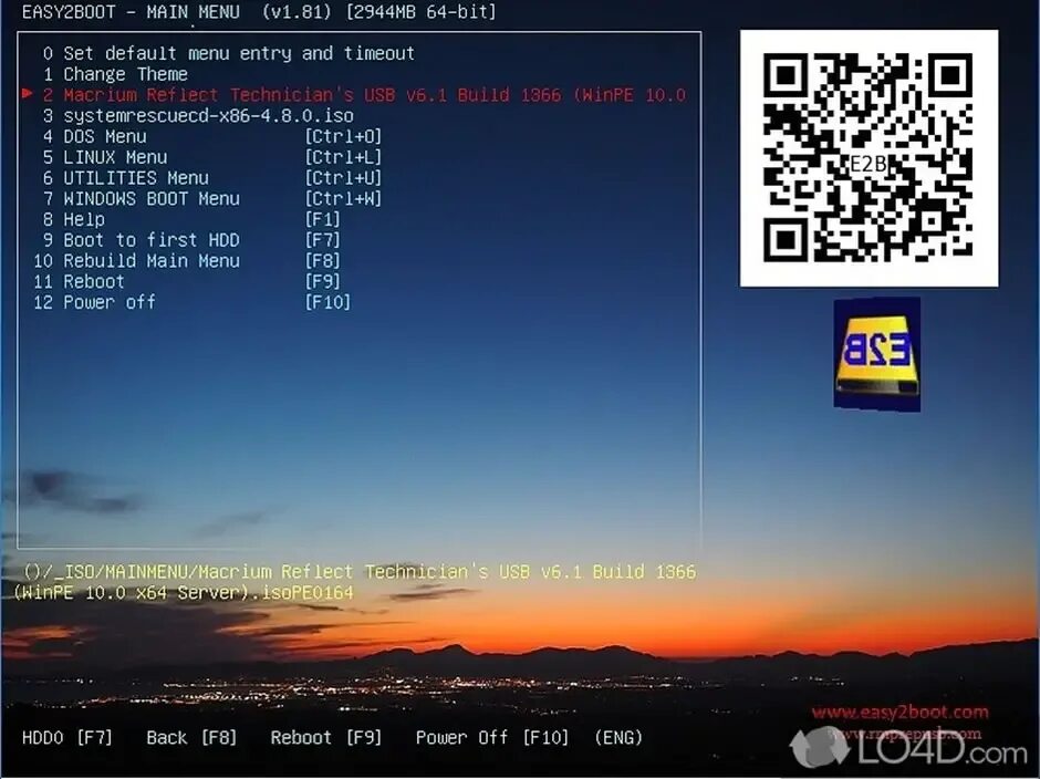 Boot2. Admin menu. Esx menu. Menu default. Easy2boot инструкция.