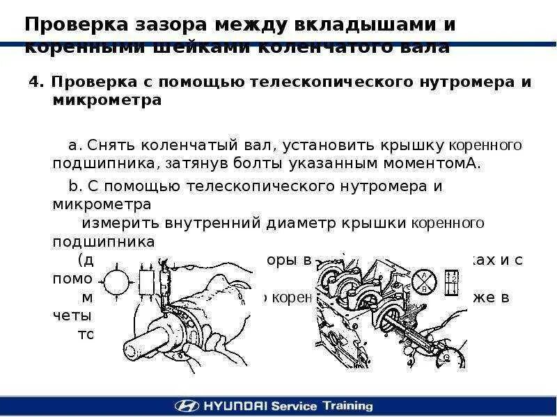 Зазор между вкладышами