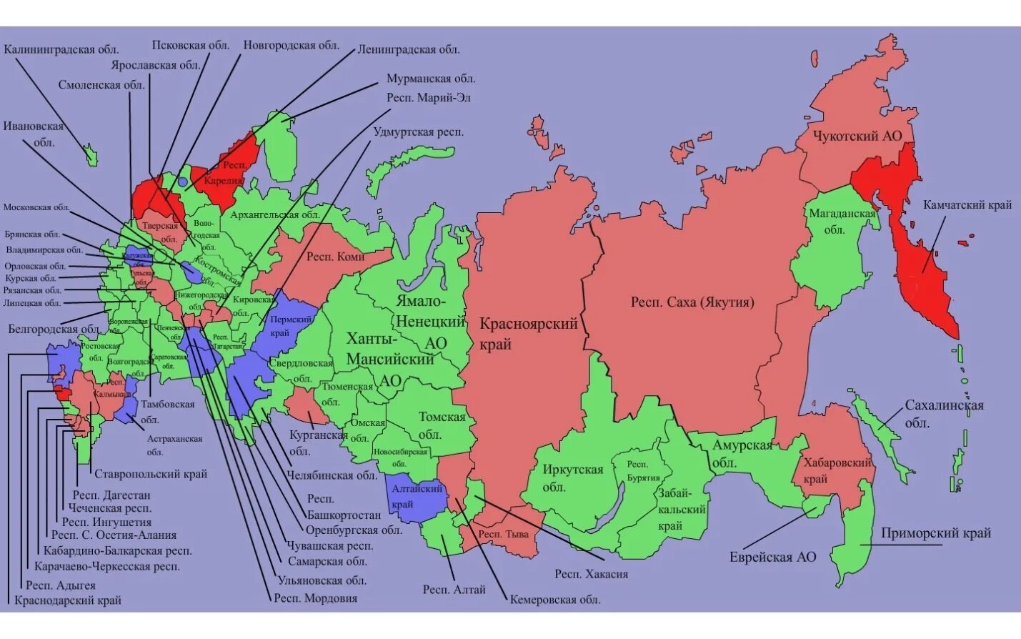 Состав россии области республики. 85 Субъектов Российской Федерации на карте. Карта России с субъектами Федерации Республики. Субъекты Российской Федерации на каре. Карта РФ административно-территориальное деление.