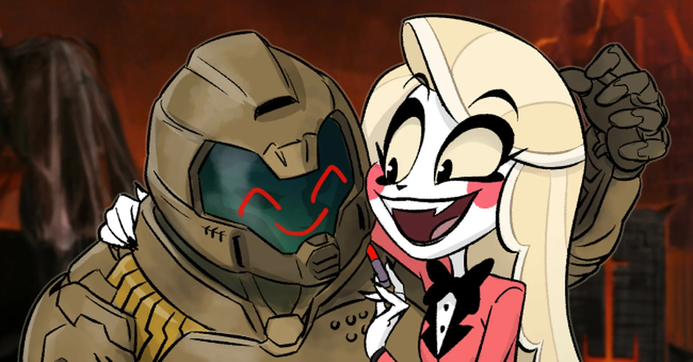 Дум Hazbin Hotel. Doom Slayer x Hazbin Hotel. Hazbin & Doomguy. Hazbin memes