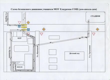 Схема движения ученика