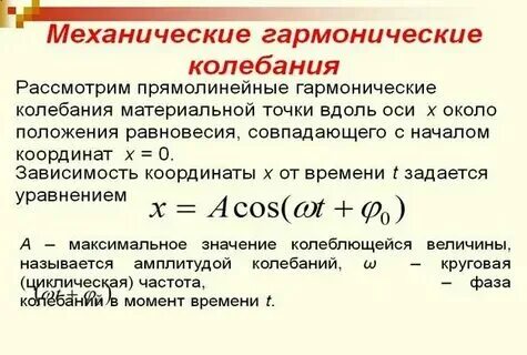 Период гармонических колебаний материальной точки