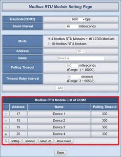 List modules
