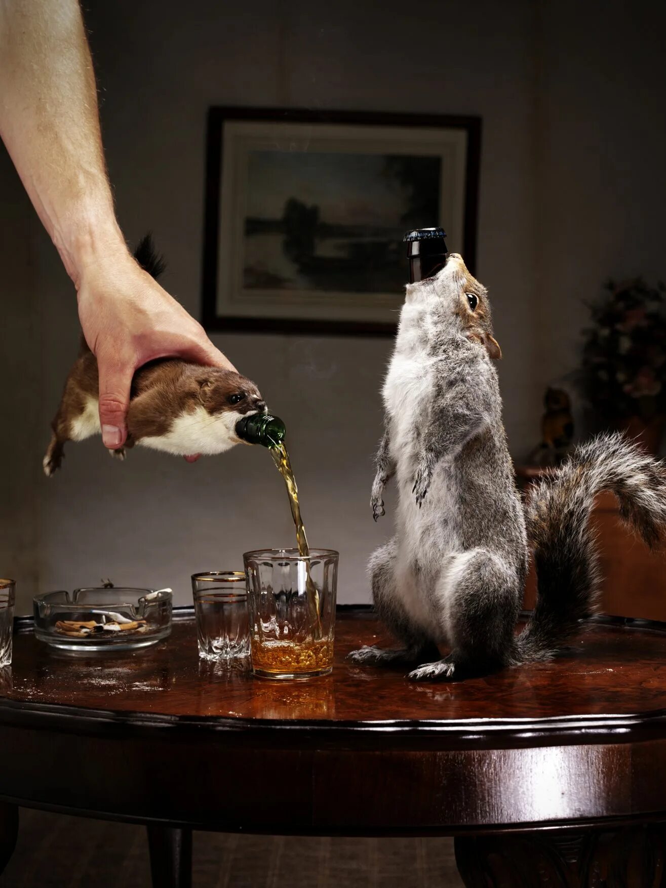 Похмелье после пьянки. Пиво brewdog белка. похмелье демотиваторы. пиво в чучелах животных. картинки с похмелья смешные.