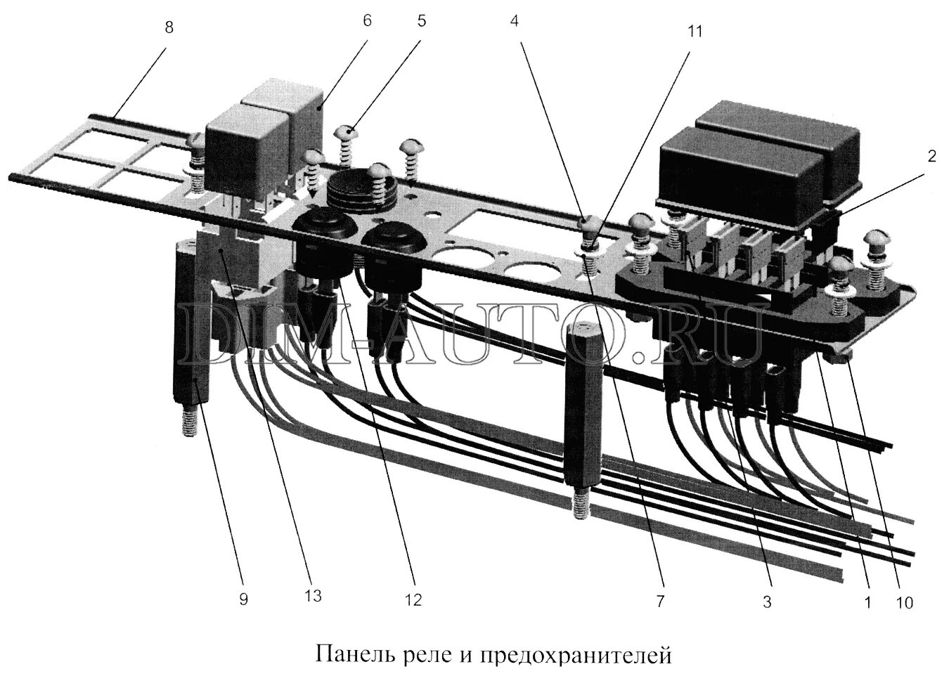 Где находятся силовые предохранители маз Расположение элементов системы АБС в кабине автомобиля 543208-3700120 МАЗ МАЗ-55