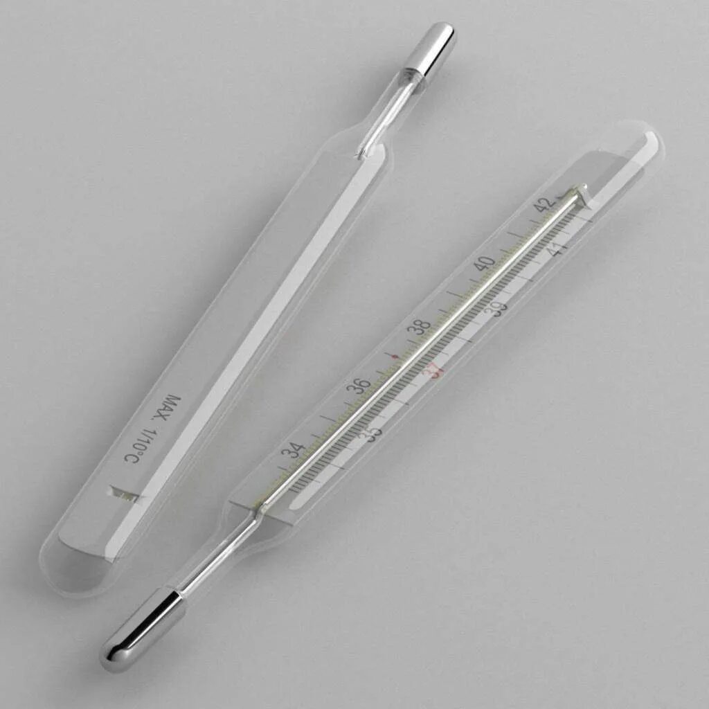 Градусники екатеринбург. Medical Mercury Thermometer 3d model. Термометр ртутный Меркурий. Термометр стеклянный. Термометр ртутный стеклянный.