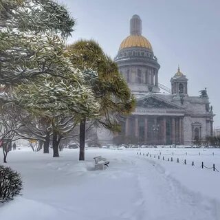Питер снег