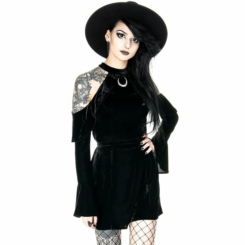 Вельвет мун. Готическая одежда. Casual-готы. MSDARK. Woman Gothic outfit Art.