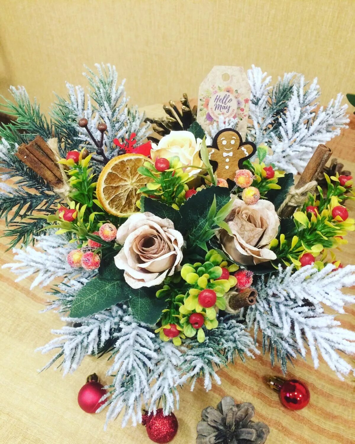 Мастер класс по изготовлению новогодних композиций