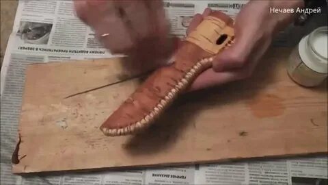 Ножны из бересты для ножа