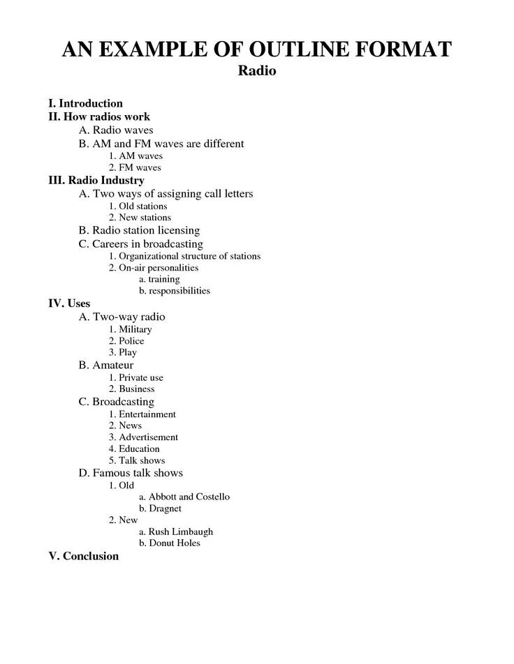 An example is. Outline examples. research outline examples. research paper outline. how to format outline.