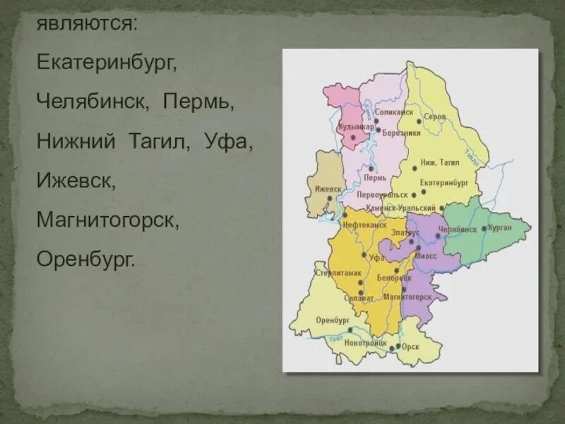 Урал город. Города Урала презентация. Города Урала список. Слайды с городами Урала.