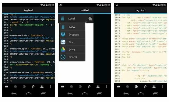Android editor. Редактор кода для андроид. dokum editor андроид.