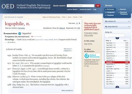 Defining dictionary