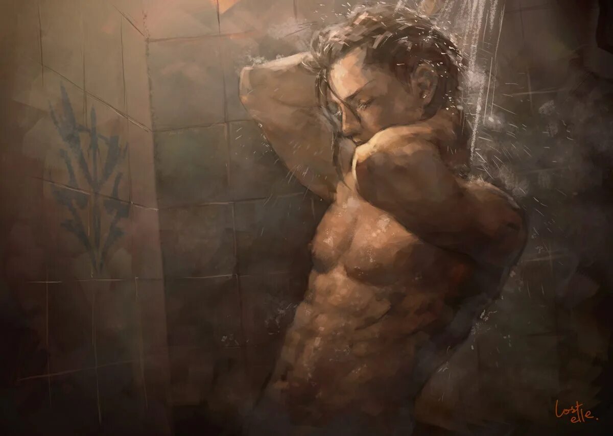 Парни в душе с большим. Мужчина в ванной. Мужчина в душе. Человек под душем. Мужчина под душем.