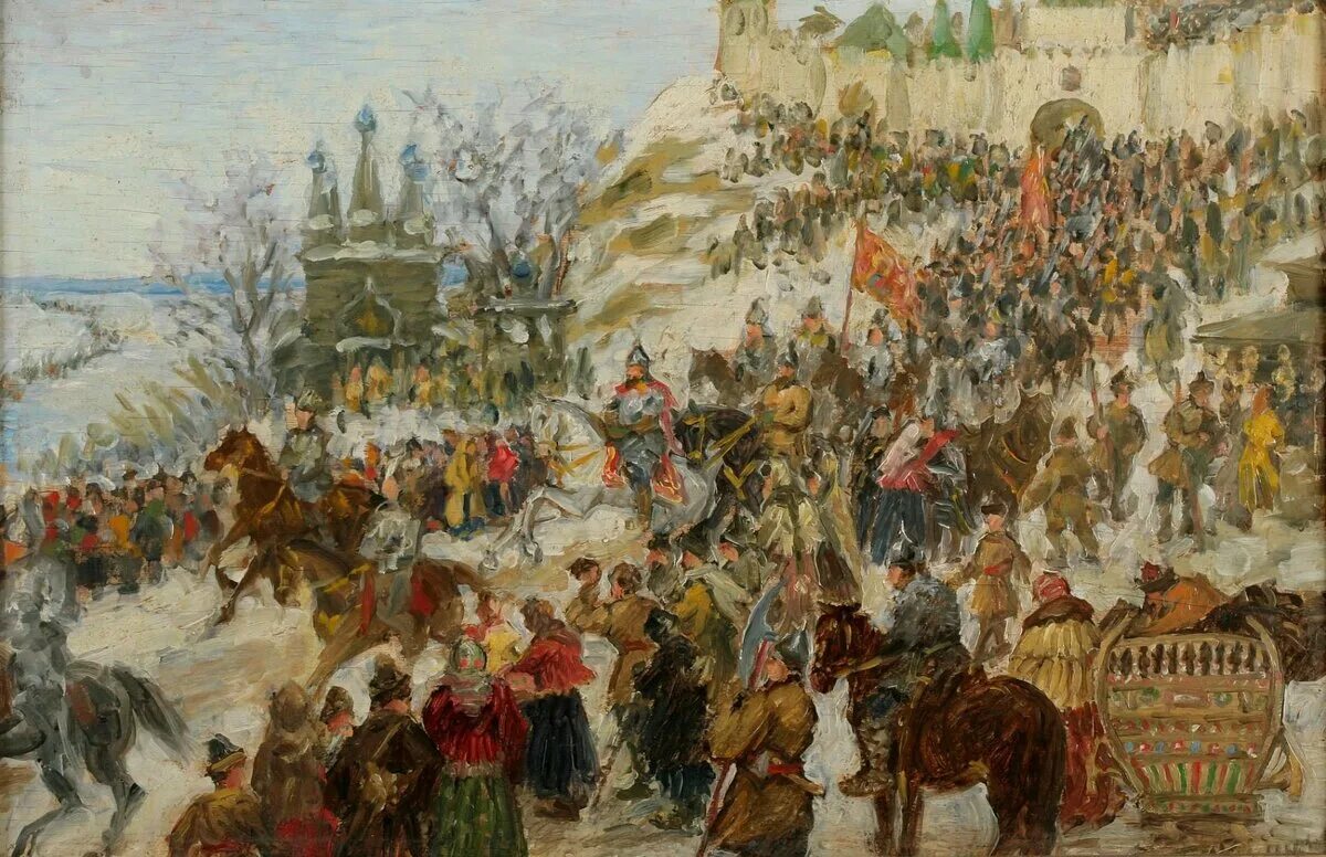 Ополчение Минина и Пожарского 1612. Народное ополчение 1612 года Минин и Пожарский. Ополчение Минина и Пожарского картина. Нижегородское ополчение 1612 картина.