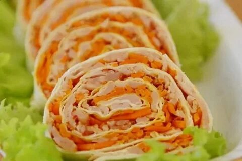 Рецепт рулета из лаваша с морковкой