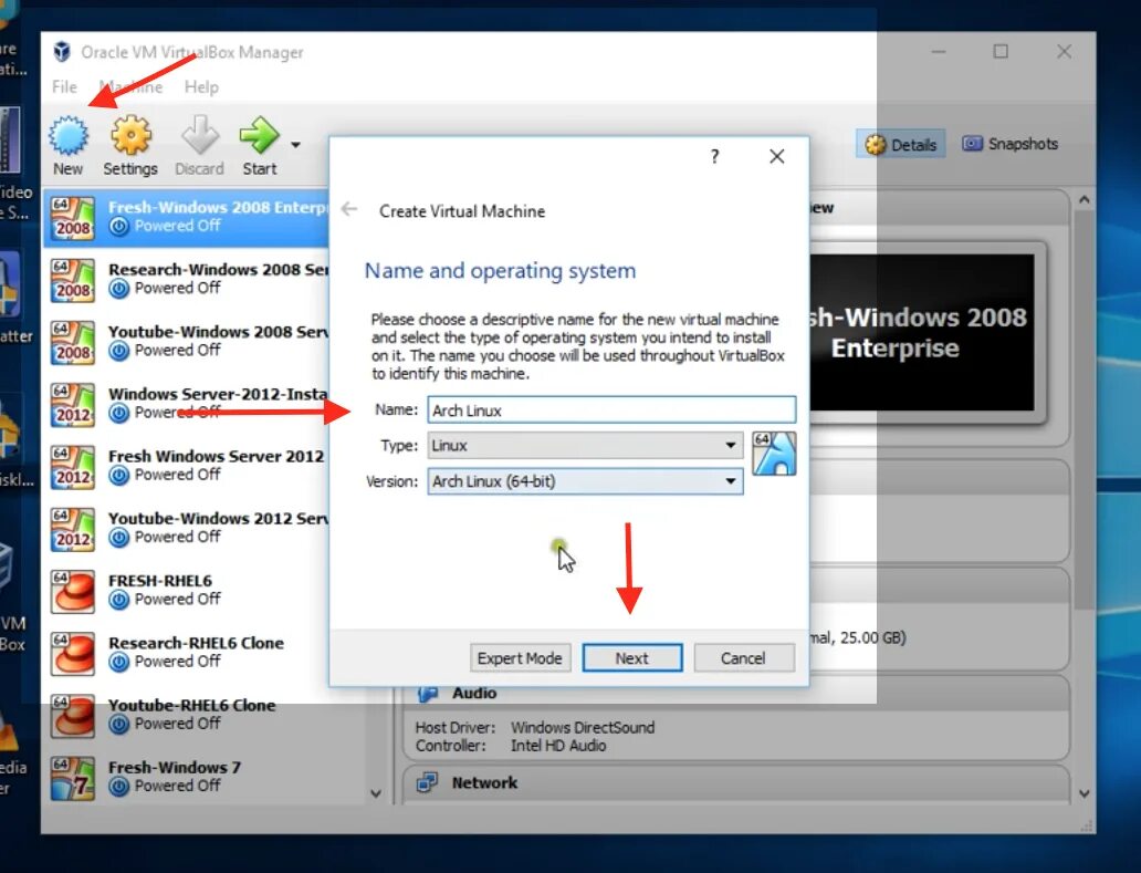 Virtualbox server 2012. Установка arch linux на virtualbox. arch linux для виртуальной машины. установка vm. как установить линукс виртуальной.