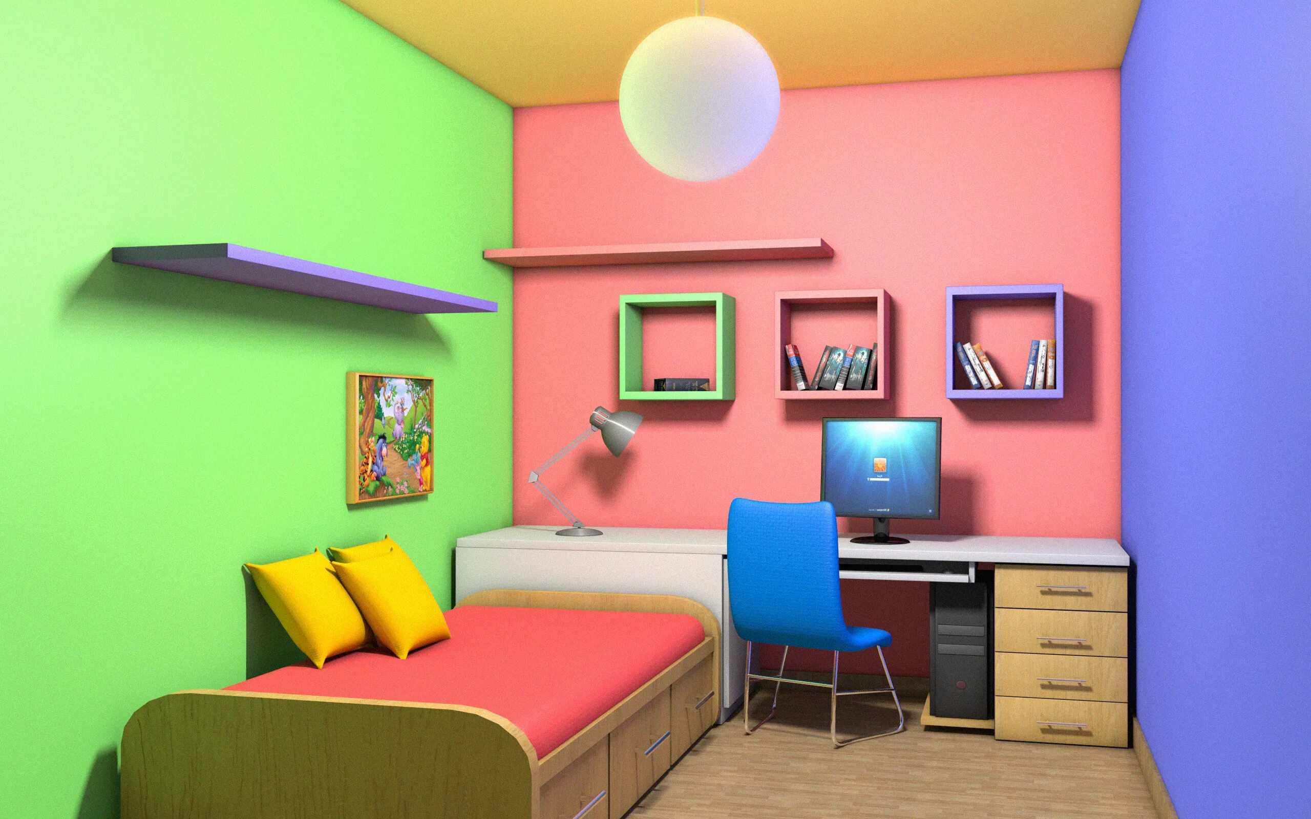 Комнату угадай. Разноцветные стены. Разноцветные стены в комнате. Разноцветная комната. Детская комната.