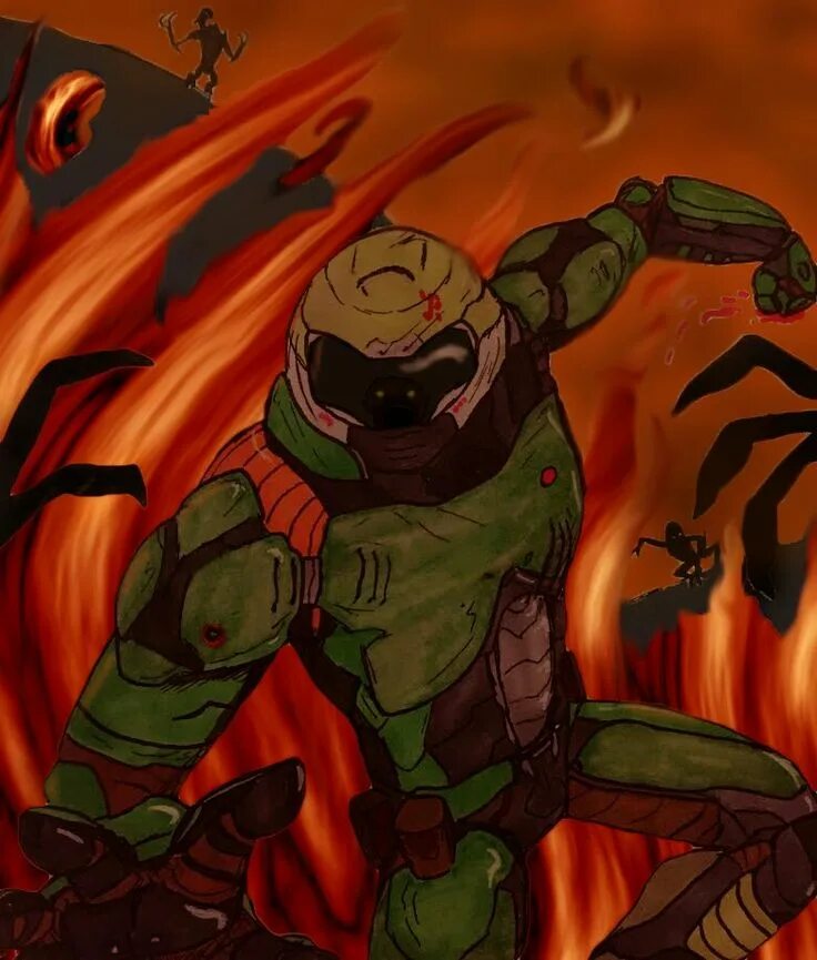Doom фанфики. Doomguy джоджо. doom slayer art.