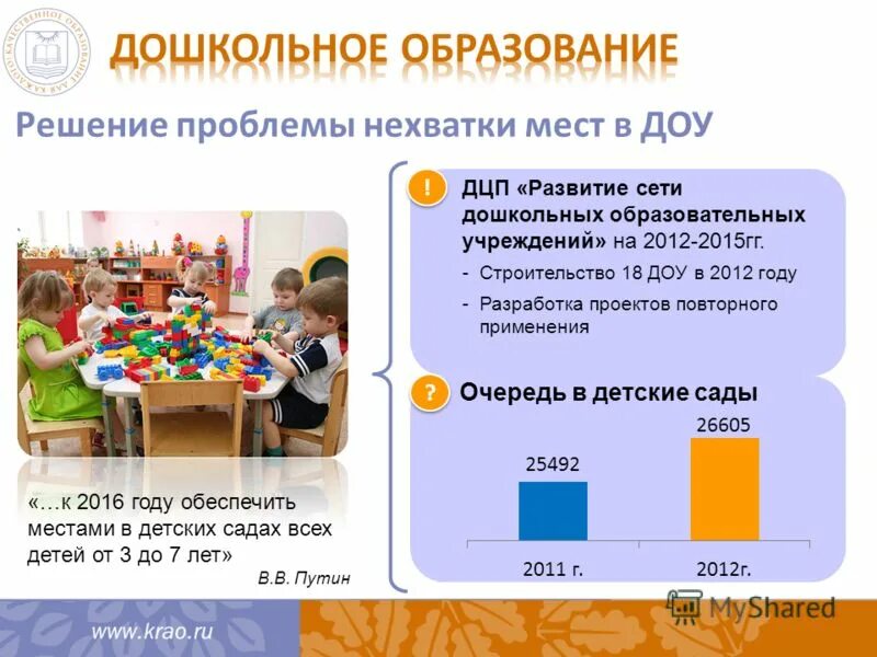 Отсутствие места в детском саду