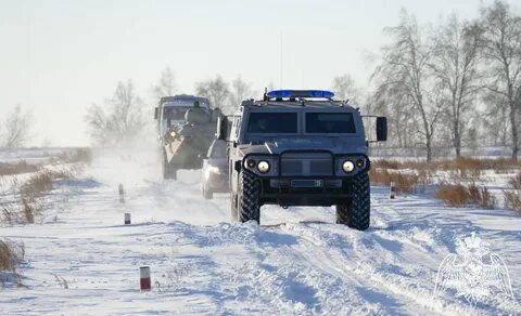 Разбитая колонна росгвардии