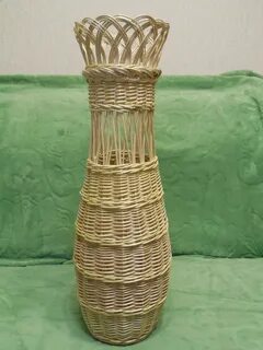 Ваза из ротанга напольная своими руками