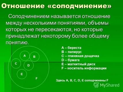 Последовательность соподчинения элементов нервной системы