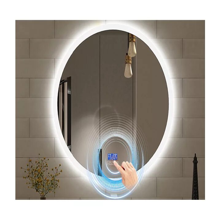 Зеркало в ванную с сенсорной кнопкой. Mirror touch. Зеркало настольное для макияжа. Зеркало с сенсорным выключателем для ванной. Сенсорное зеркало в ванную.