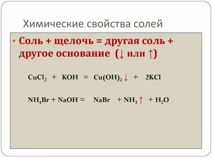 5 солей в химии