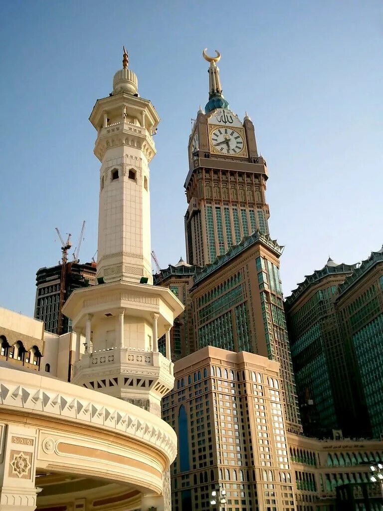 Long clock. Мекка. минарет абрадж. makkah clock tower. мечеть аль-харам.