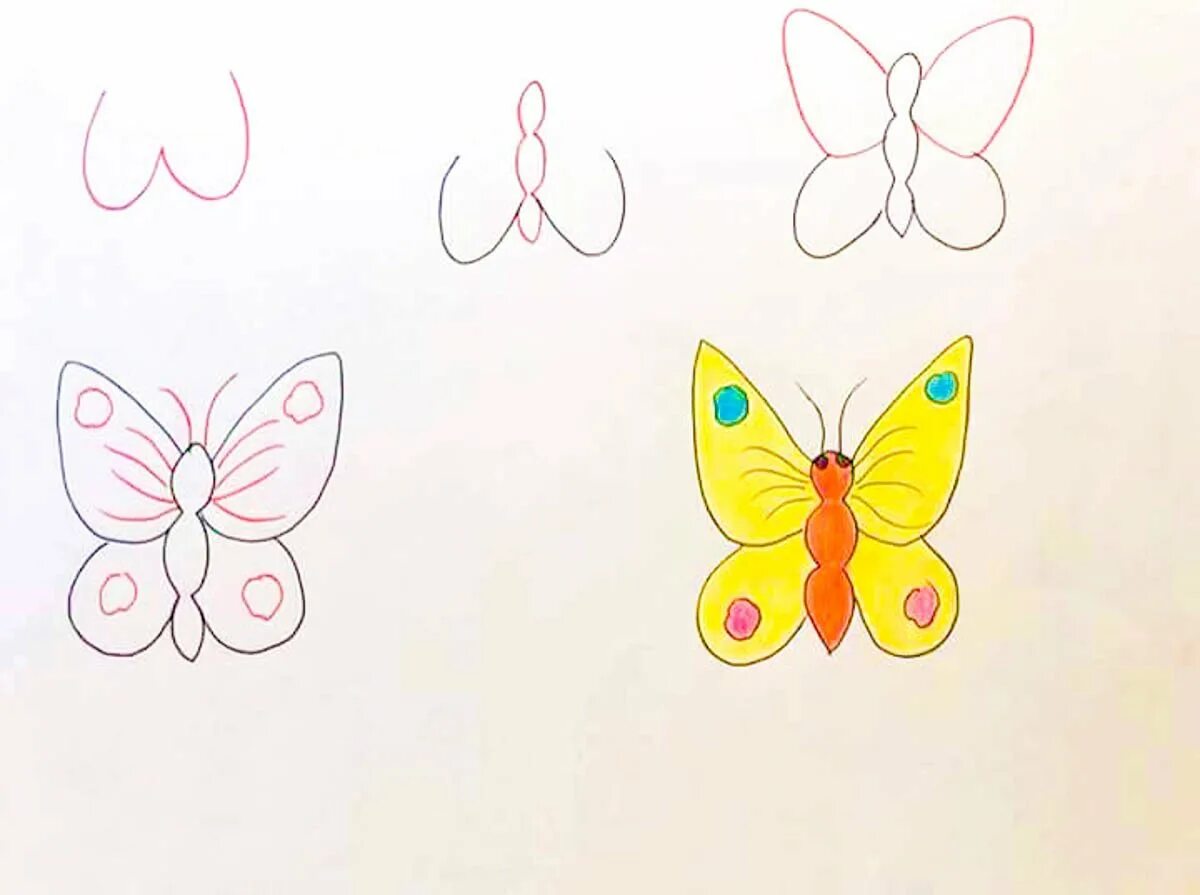 Рисование бабочка старшая группа. Поэтапное рисование бабочки. Бабочка поэтапное рисование для детей. Рисование бабочки поэтапно. Бабочка для рисования детям.