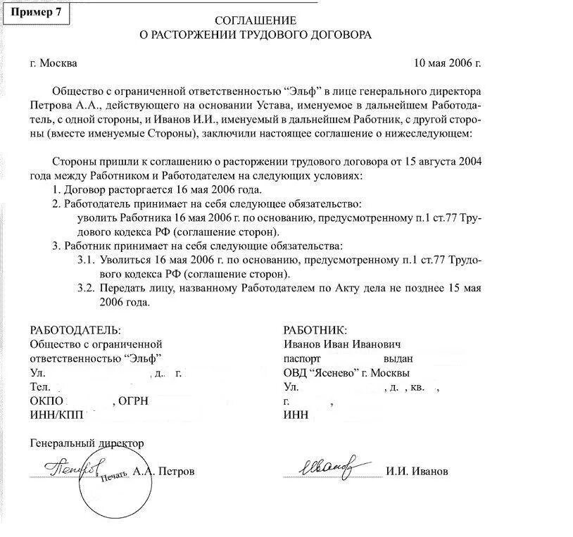 Соглашение о прекращении трудового договора по соглашению сторон. Соглашение о прекращении трудовых отношений по соглашению сторон. Доп соглашение о расторжении трудового договора. Доп соглашение о расторжении к труд договору.