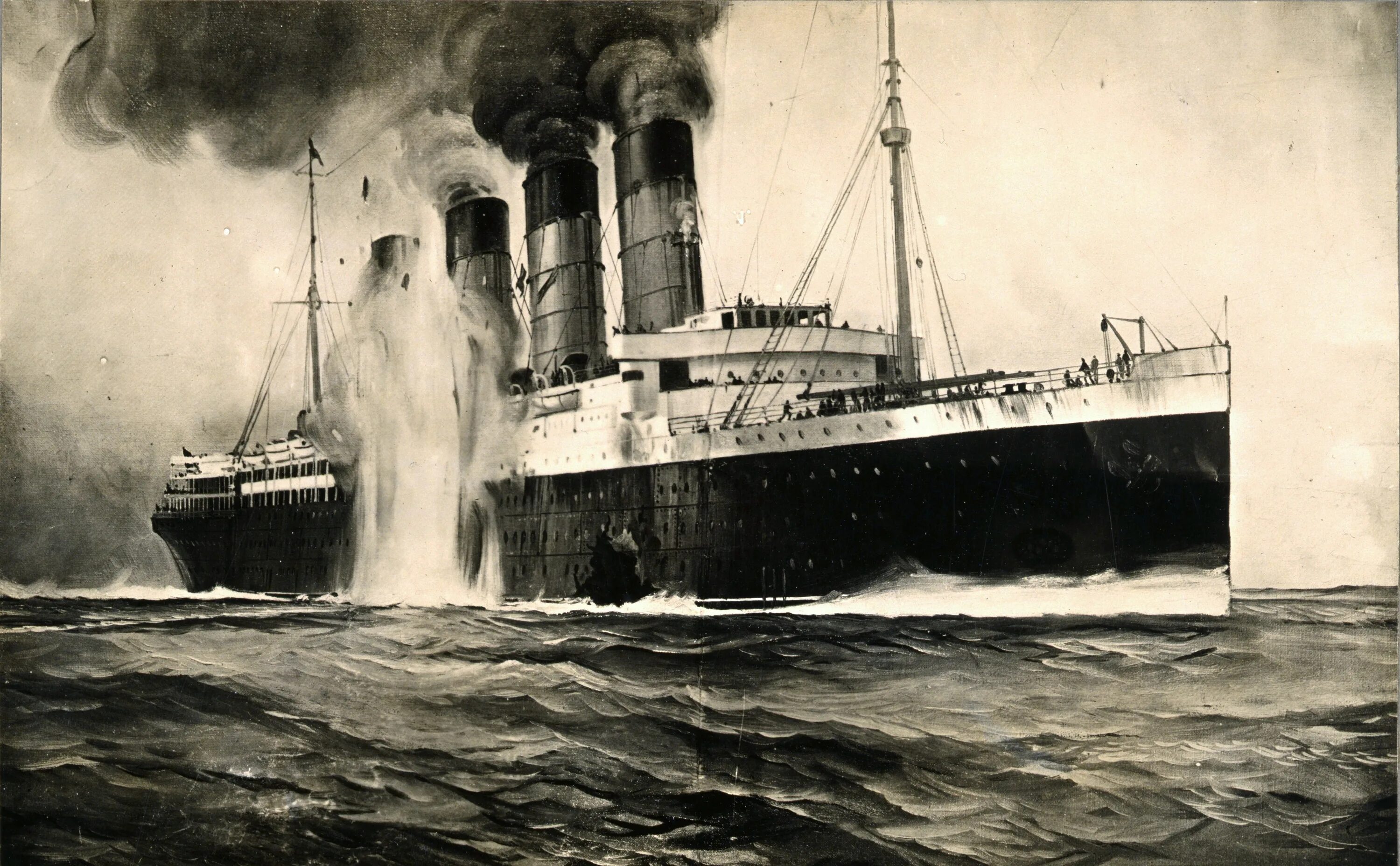Гибель Лузитании 1915. Лузитания корабль 1915. Лузитания корабль крушение. Животовский Лузитания.