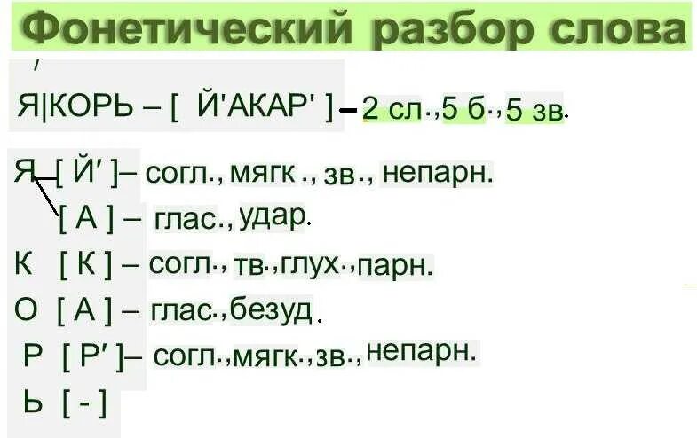 Фонетический разбор слова. Фонетический анализ слова. Звуко-буквенный анализ слова. Фонетический разбор существительных.