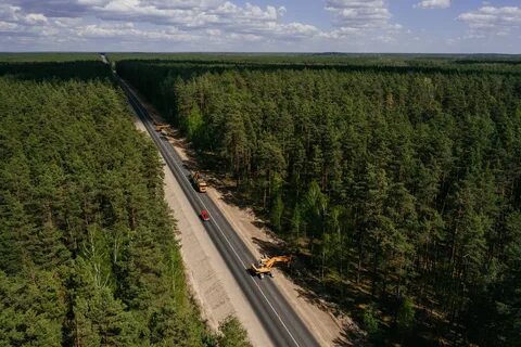 Участок дороги двоящийся