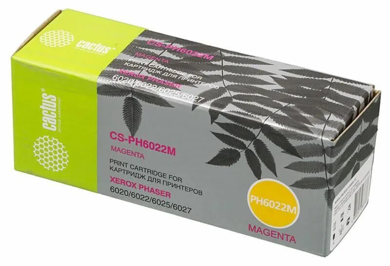 Картридж cactus. Картридж cactus cs-ph6022c. тонер картридж cactus cs-ph6022y 106r02762 желтый для xerox phaser 60206022wc 60256027 (1000стр.).