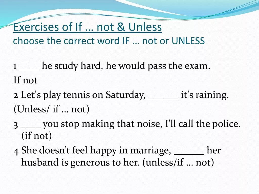 Choose the correctly spelled word. Unless упражнения. Упражнения с unless в английском языке. Conditionals упражнения. If unless упражнения.