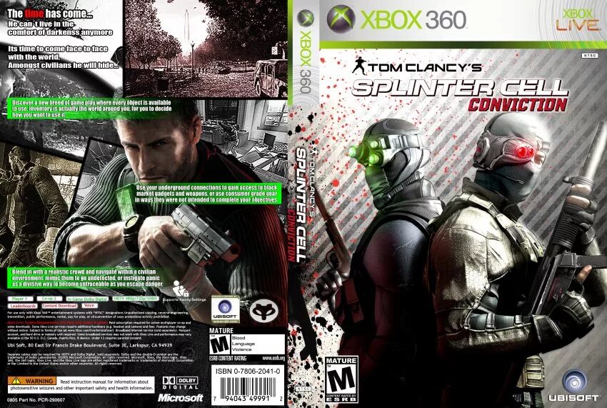 Tom clancy s splinter cell русификатор. Splinter cell conviction xbox 360 обложка. сплинтер селл на хбокс 360. tom clancy&#039;s splinter cell conviction theme for xbox 360. cd диск splinter cell conviction.