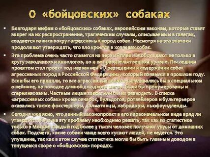 Закон о бойцовских собаках