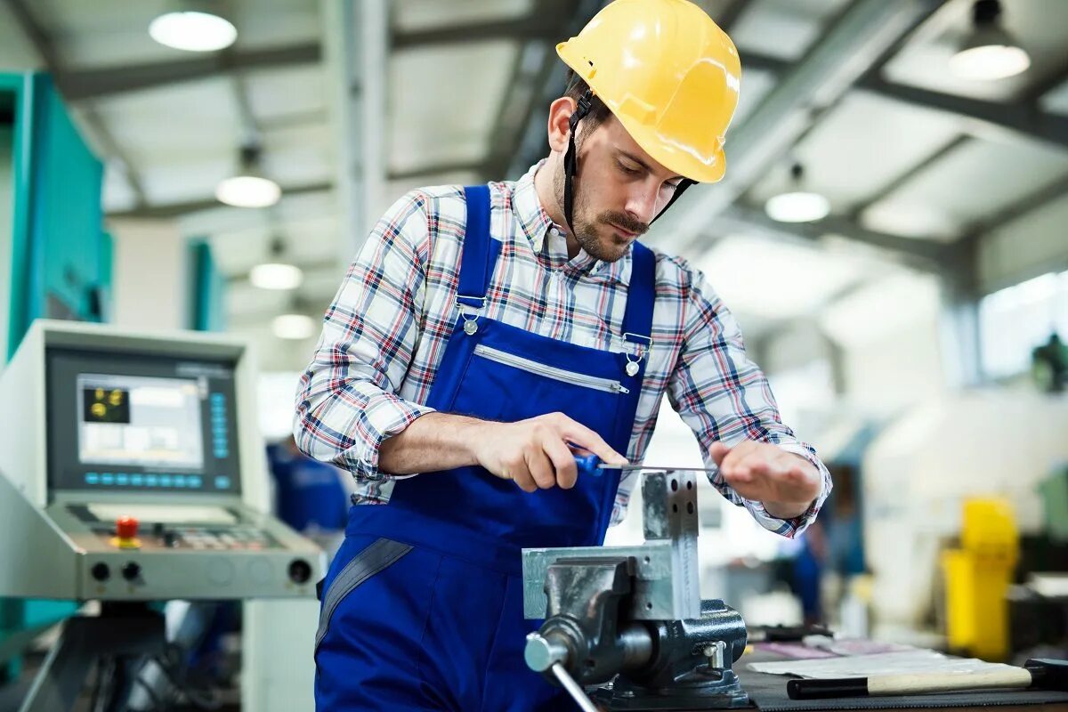 Working at factory