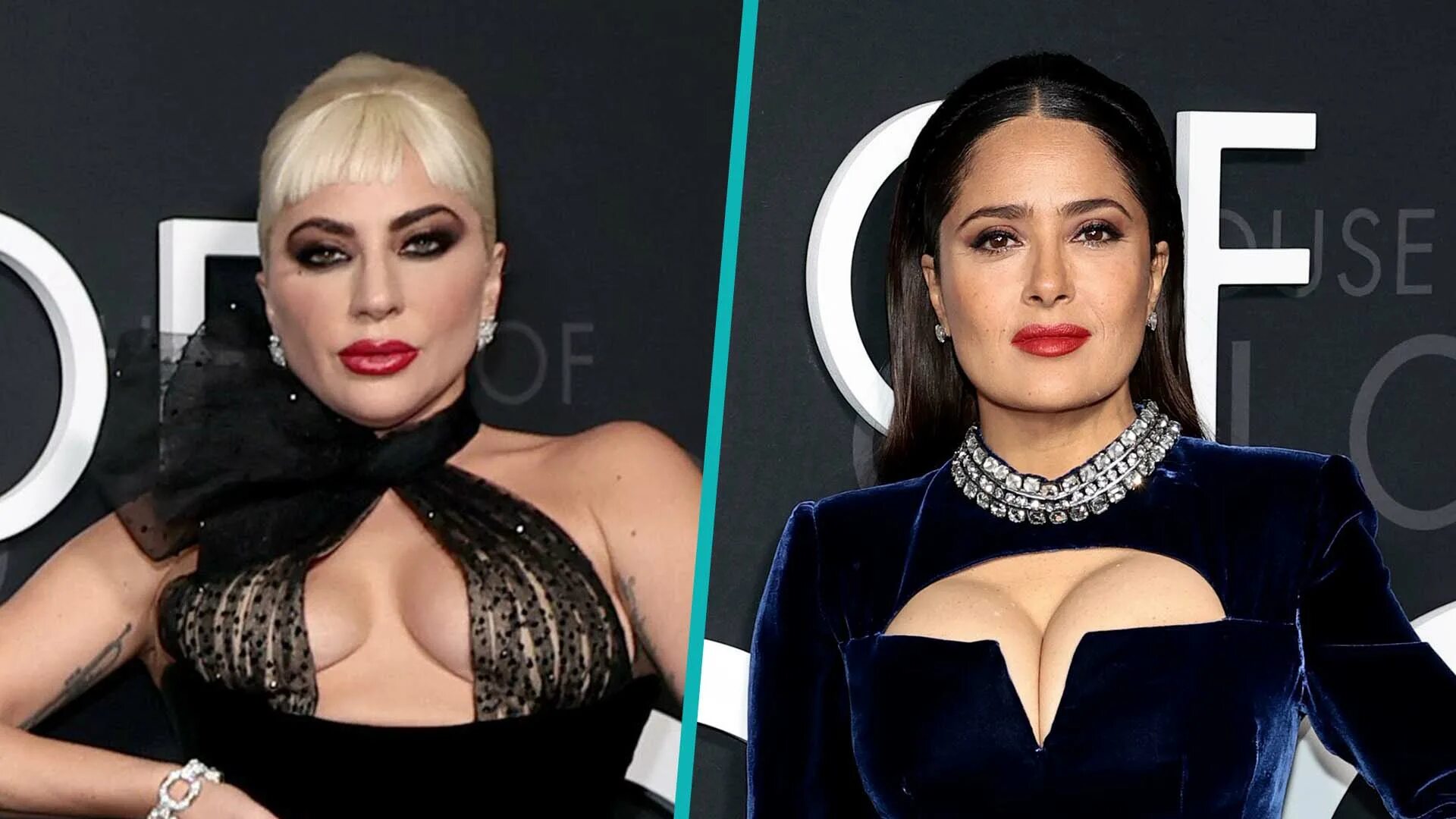 Гага и Сальма Хайек. Гага и Сальма Хайек дом гуччи. Lady Gaga and Salma Hayek. Леди Гага в роли гуччи