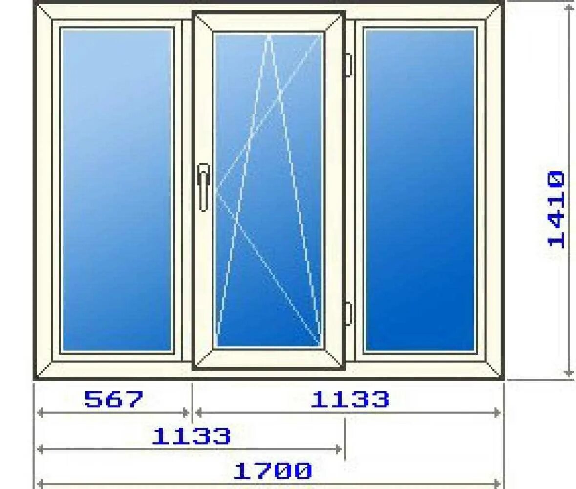 Какой размер окон в частном доме. Окна ПВХ высота 2000 трехстворчатые. Трехстворчатое окно Размеры стандарт. Окно ПВХ трехстворчатое однокамерное высота 1500 ширина 1750. Окно 3х створчатое.
